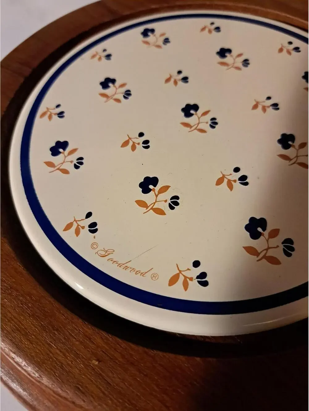 Vintage Goodwood Teak Cheese Cutting/Serving Board or Trivet, 9